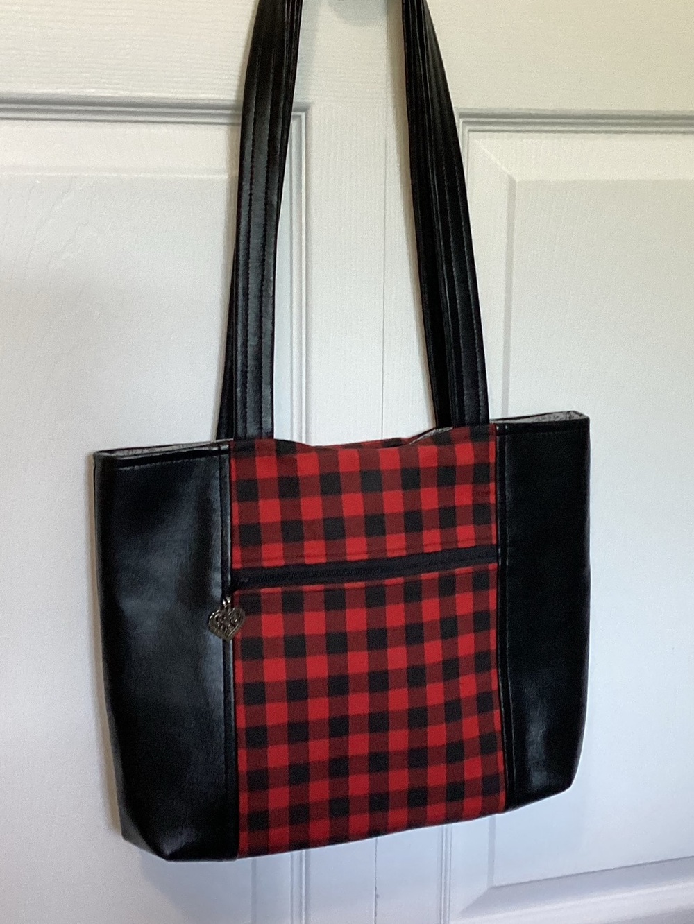 Buffalo check handmade tote bag/purse